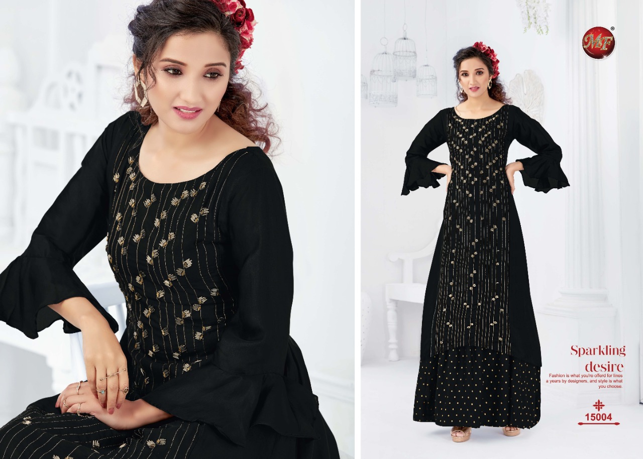 M F Presents Festival New Style Fancy Kurti With Long Inner Online Supplier In Surat Market
