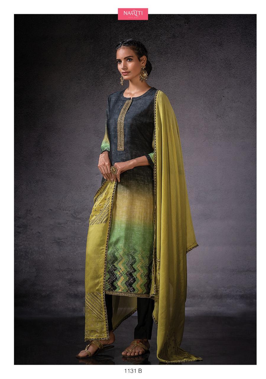 Naariti Launch Dor Muslin Silk With Digital Print Embroidery Work Heavy Suits Exporter