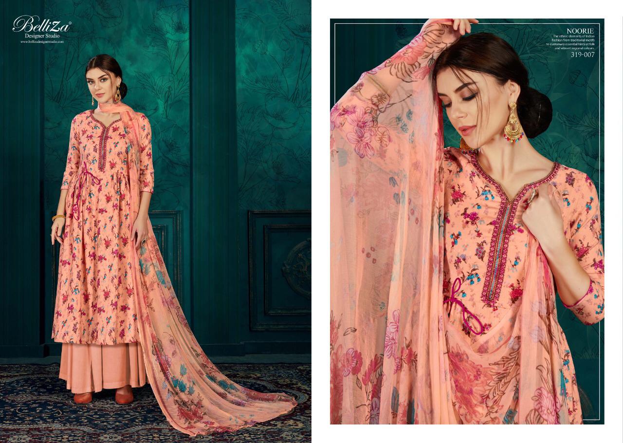Noorie By Belliza Pure Pashmina Kashmiri Embroidery Work Suits