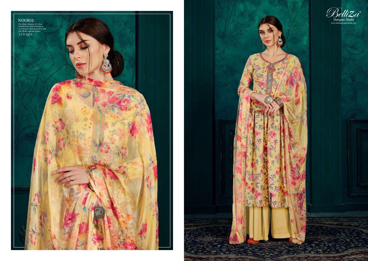 Noorie By Belliza Pure Pashmina Kashmiri Embroidery Work Suits
