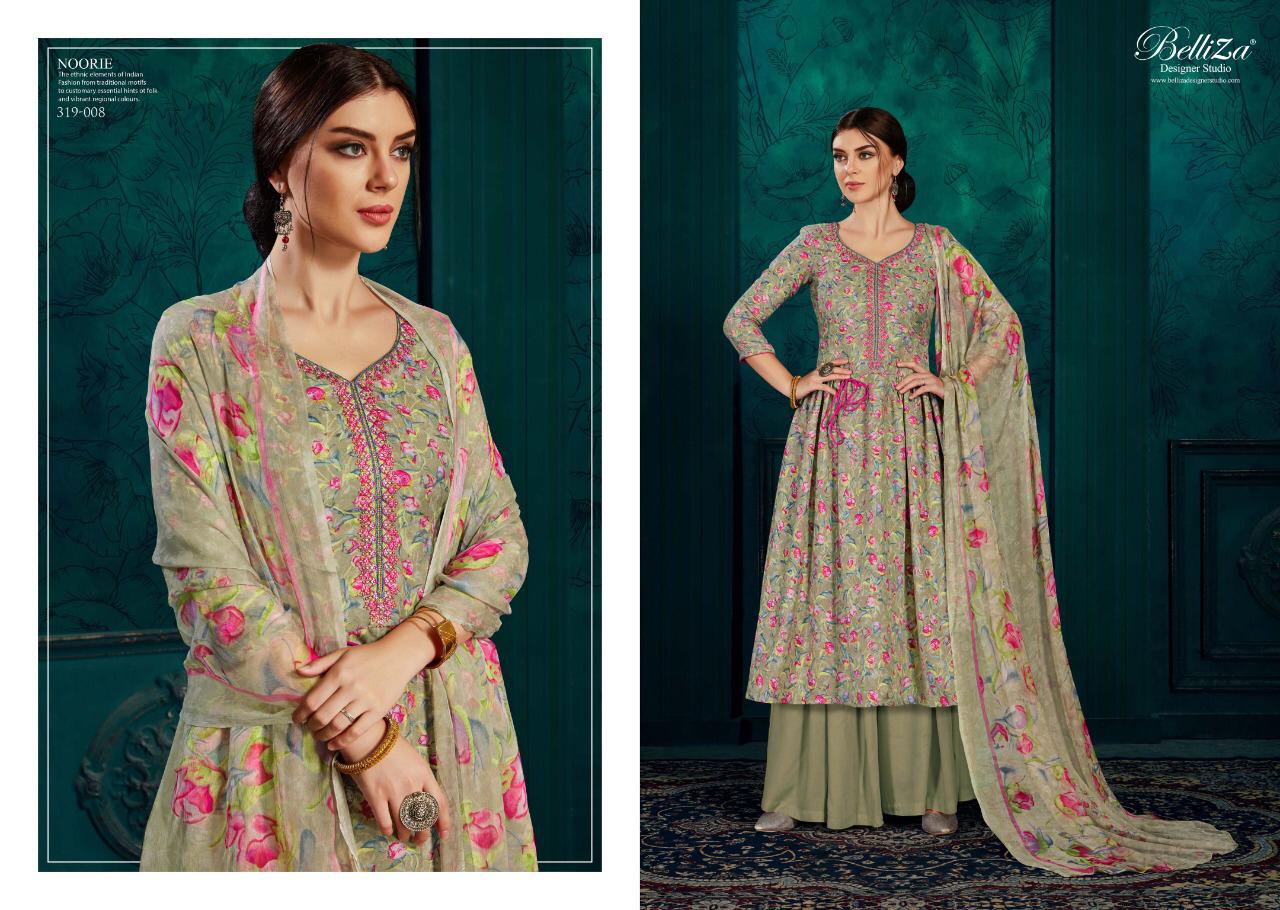 Noorie By Belliza Pure Pashmina Kashmiri Embroidery Work Suits