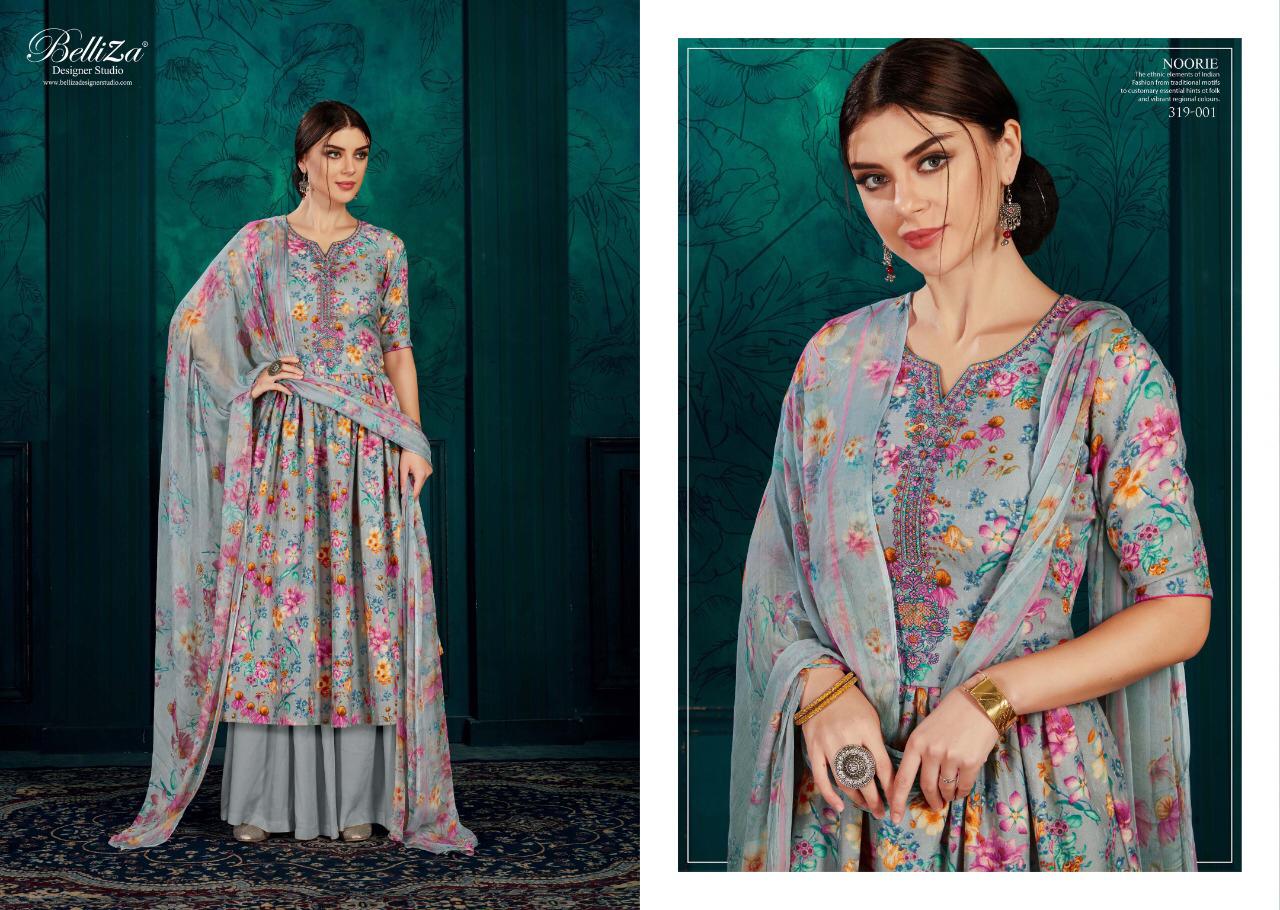 Noorie By Belliza Pure Pashmina Kashmiri Embroidery Work Suits
