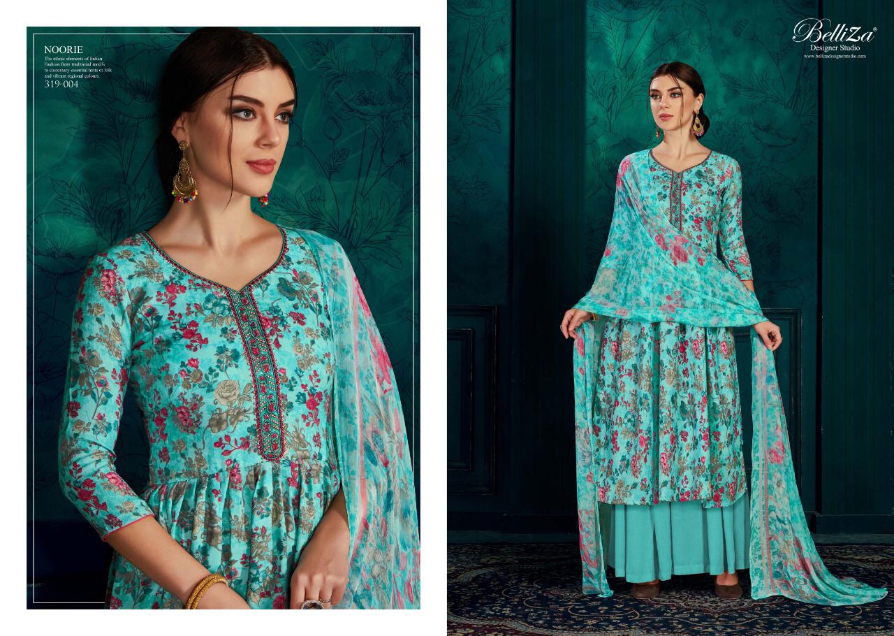 Noorie By Belliza Pure Pashmina Kashmiri Embroidery Work Suits