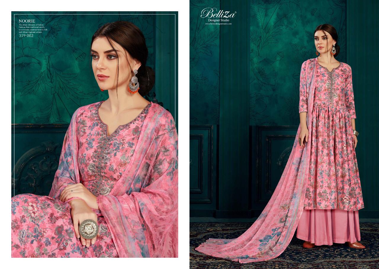 Noorie By Belliza Pure Pashmina Kashmiri Embroidery Work Suits