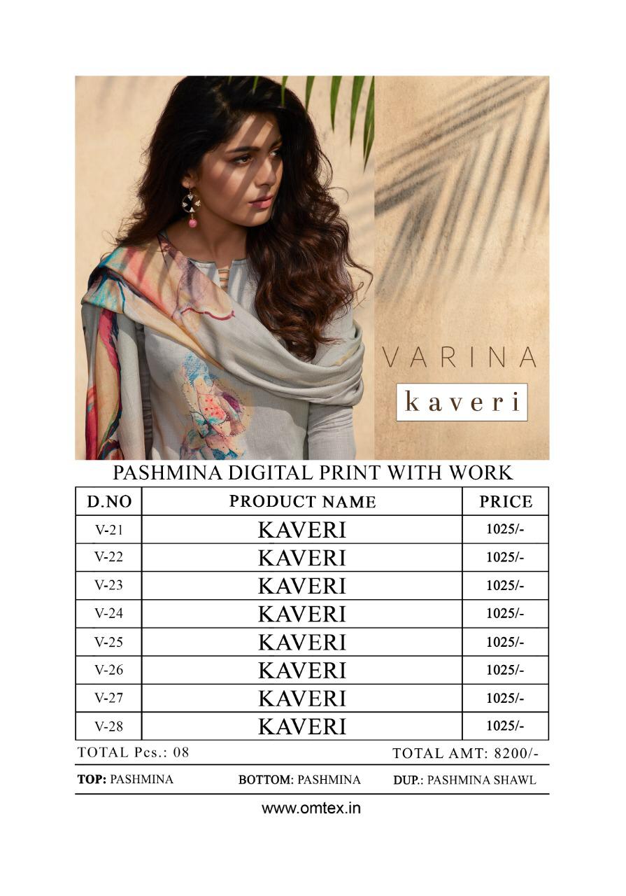 Omtex Varina Presents Kaveri Pashmina Digital Print Salwar Suits Online Shopping