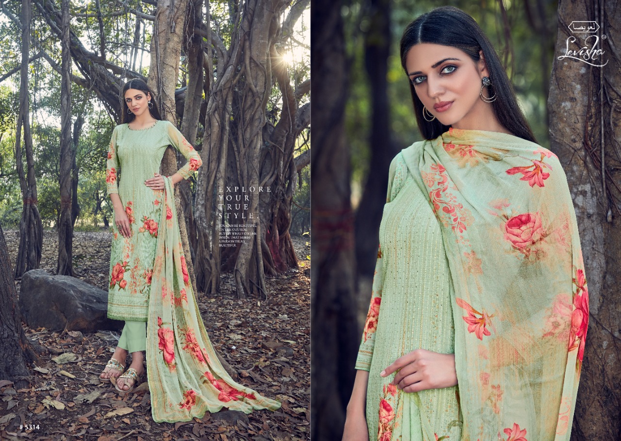 Qiyara By Levisha Georgette Sequence Work Suits Wholesaler