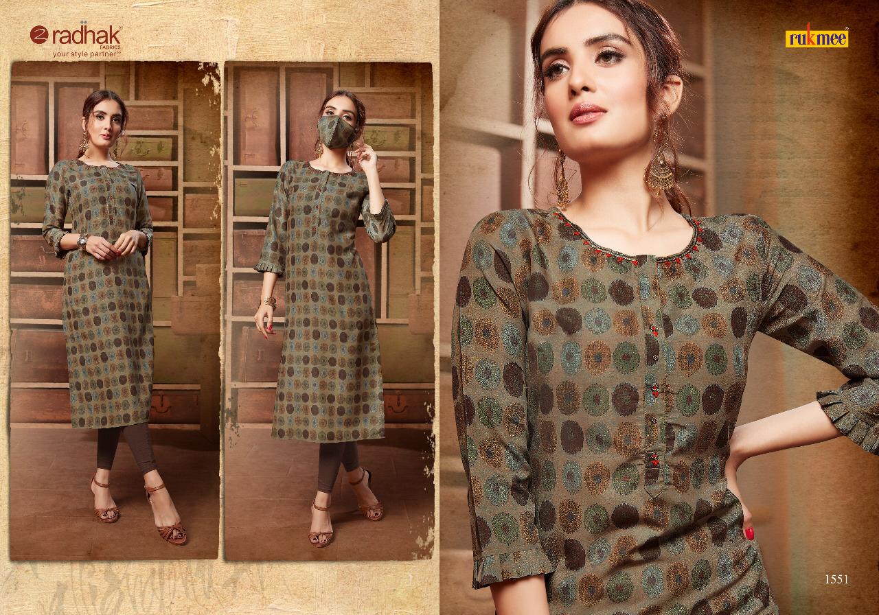 Radhak Launch Rukmee Vol 15 Silk Base Latest Collections For Kurti Online Shopping