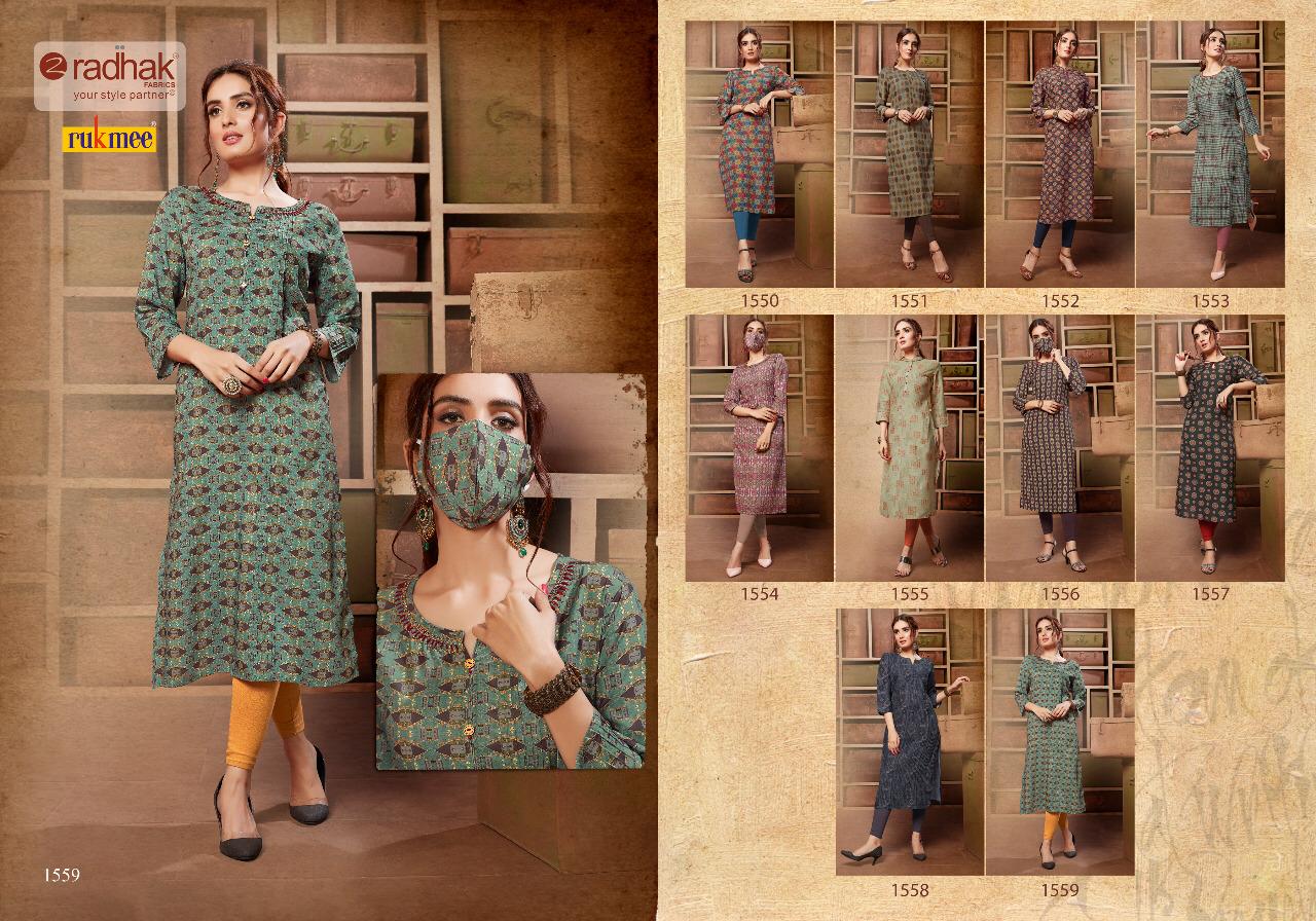 Radhak Launch Rukmee Vol 15 Silk Base Latest Collections For Kurti Online Shopping