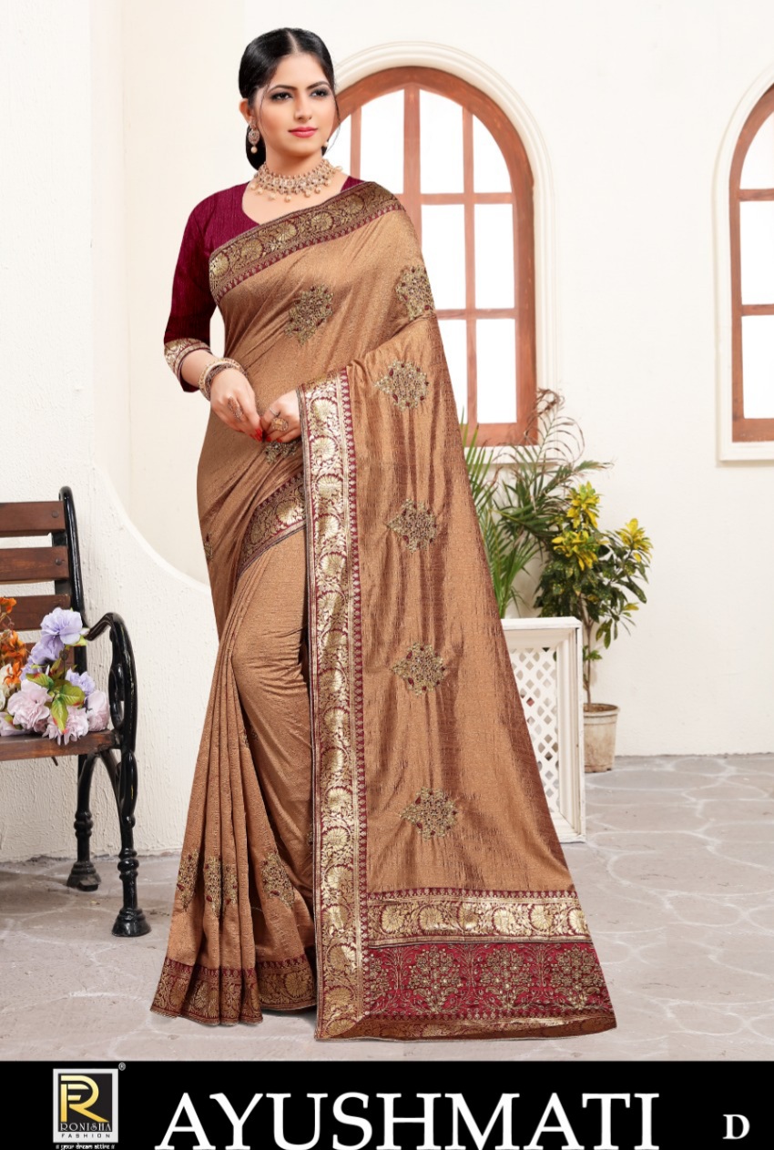 Ranjna Saree Launch Ayushmati Vichitra Good Liiking Saree Online Shopping In India