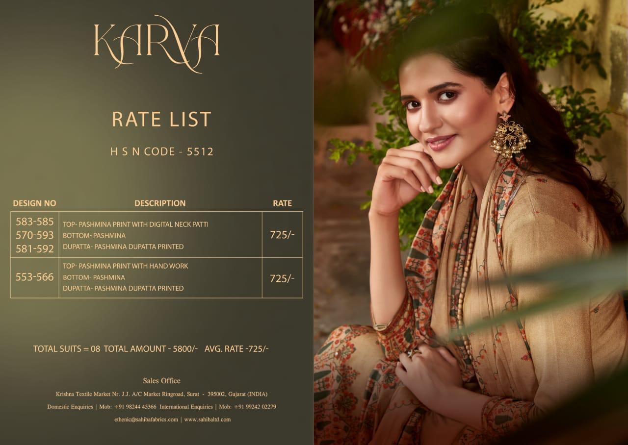 Sahiba Presents Karva Pashmina Digital Print Exclusive Salwar Kameez In Surat Market
