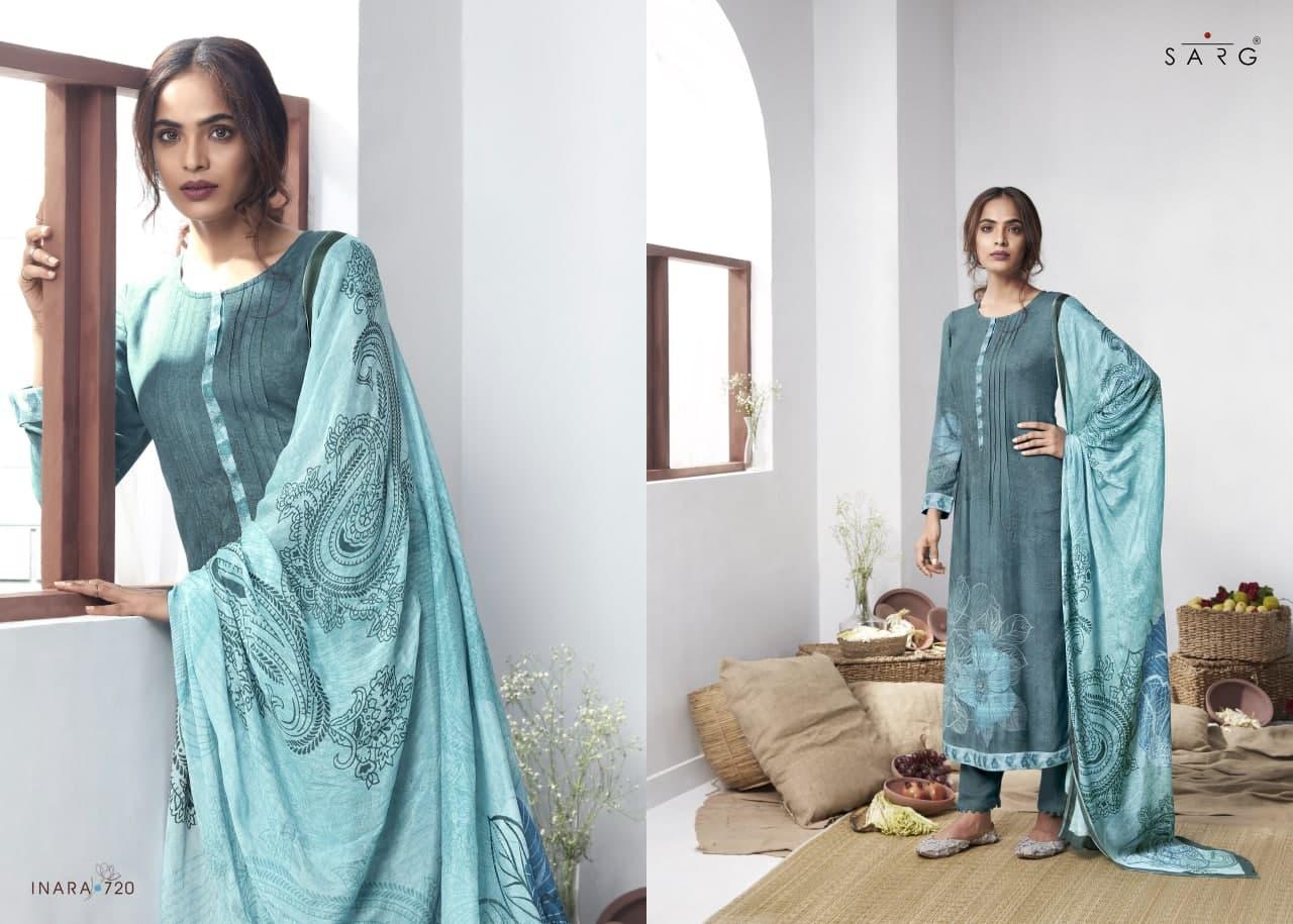 Sarg Inara Pure Pashmina Print With Hand Work Branded Salwar Suits Looking Classy