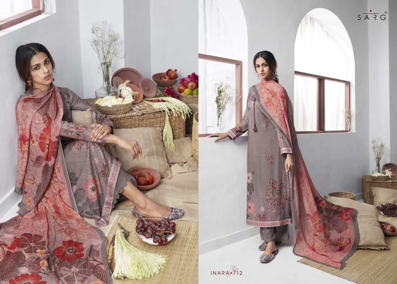 Sarg Inara Pure Pashmina Print With Hand Work Branded Salwar Suits Looking Classy