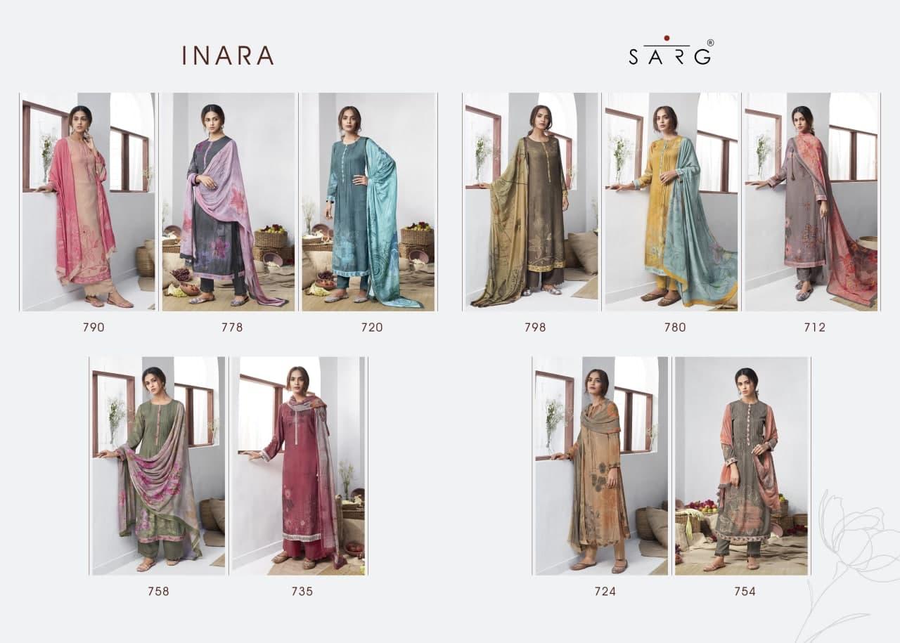 Sarg Inara Pure Pashmina Print With Hand Work Branded Salwar Suits Looking Classy