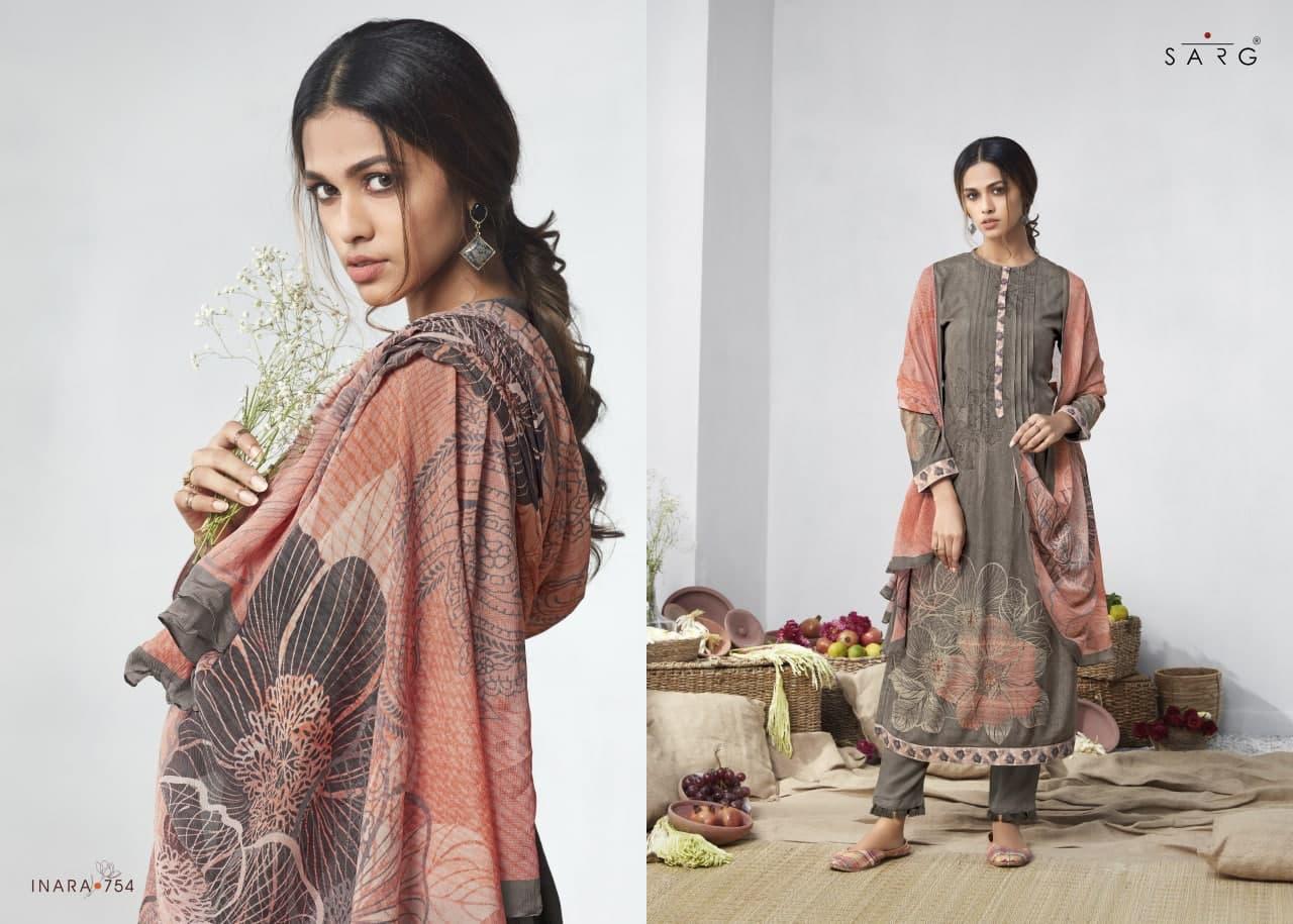 Sarg Inara Pure Pashmina Print With Hand Work Branded Salwar Suits Looking Classy