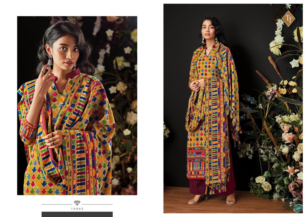 Tanishk Fashion Elahi Gul Pure Pashmina Digital Print Exclusive Salwar Kameez In Surat Market