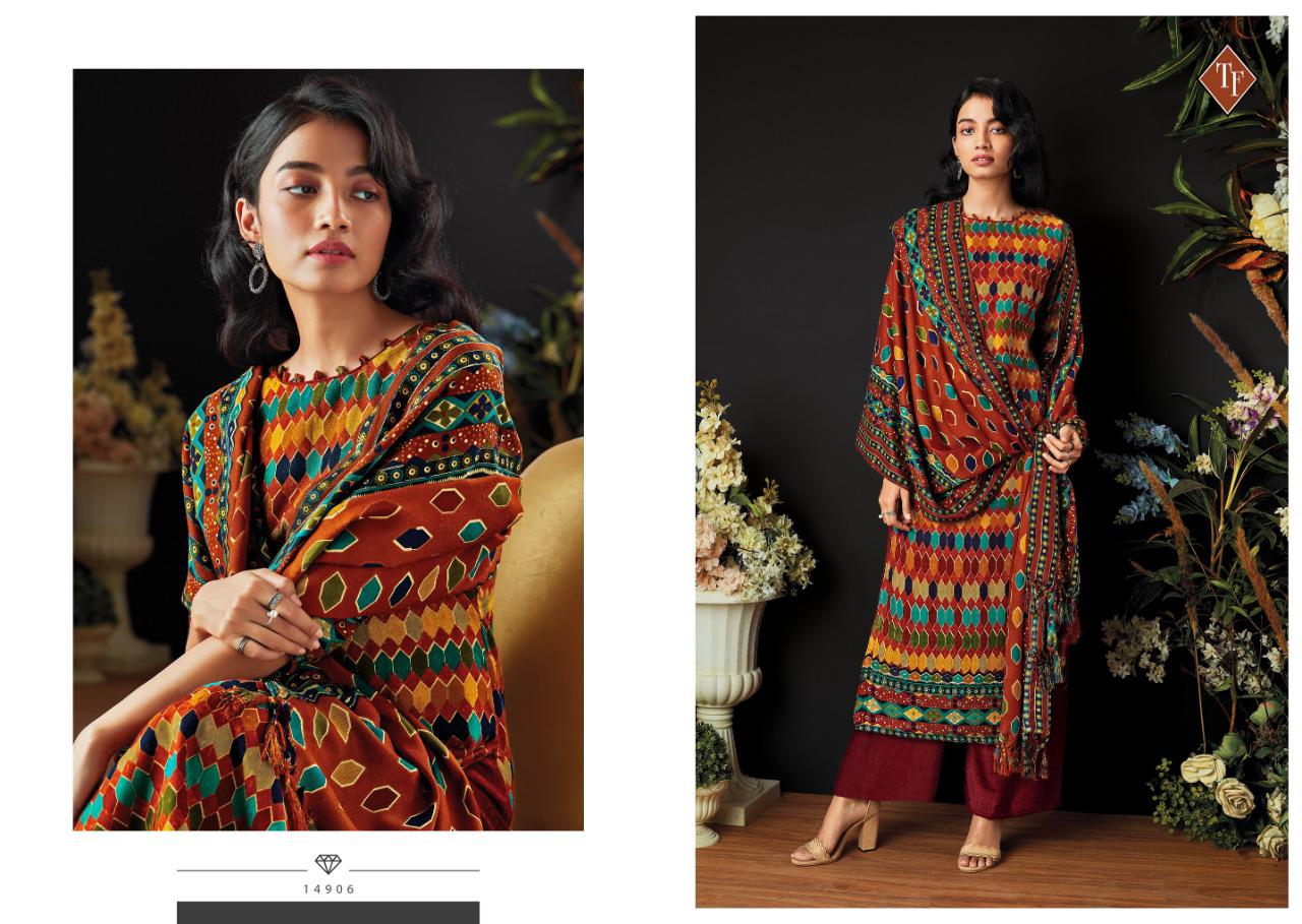 Tanishk Fashion Elahi Gul Pure Pashmina Digital Print Exclusive Salwar Kameez In Surat Market