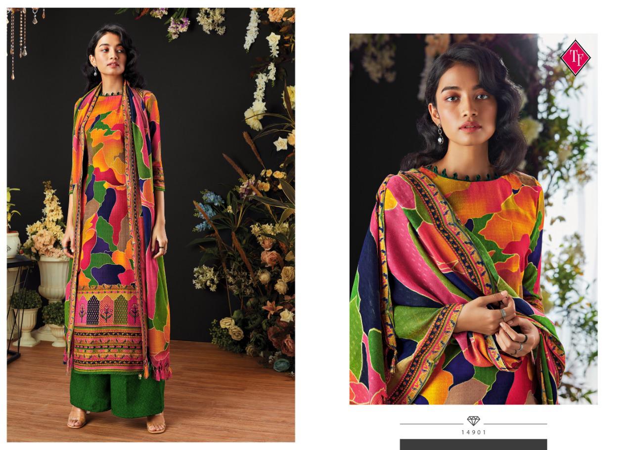 Tanishk Fashion Elahi Gul Pure Pashmina Digital Print Exclusive Salwar Kameez In Surat Market