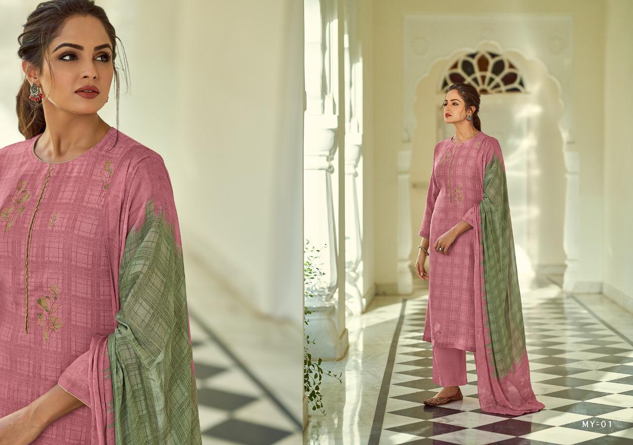 Varsha Fashion Mysha Pashmina Dobby Printed With Work Suit Catalogs Seller