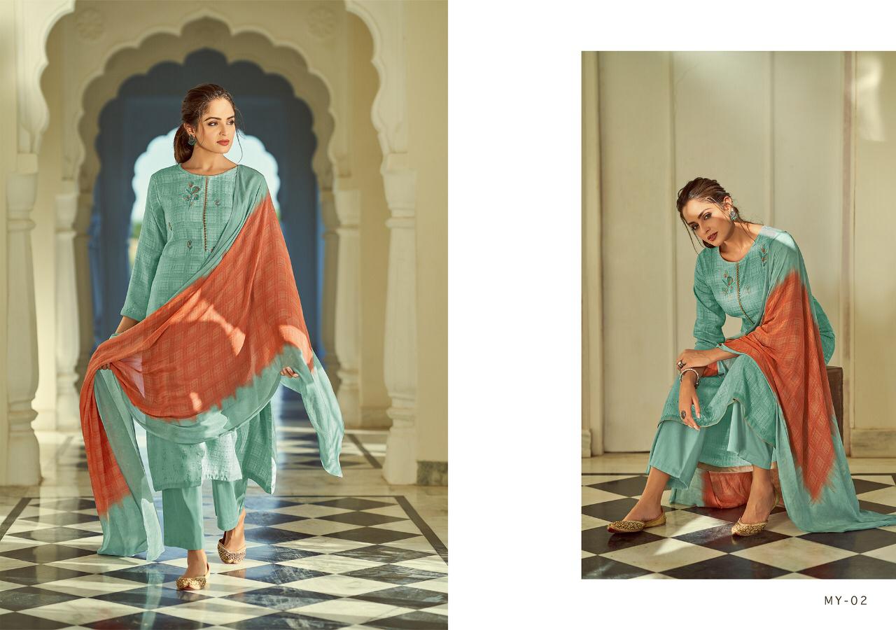 Varsha Fashion Mysha Pashmina Dobby Printed With Work Suit Catalogs Seller