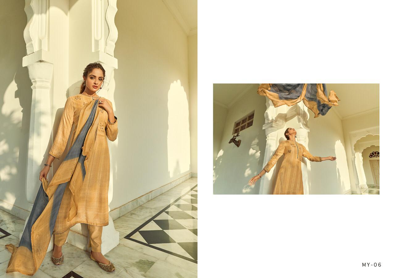 Varsha Fashion Mysha Pashmina Dobby Printed With Work Suit Catalogs Seller