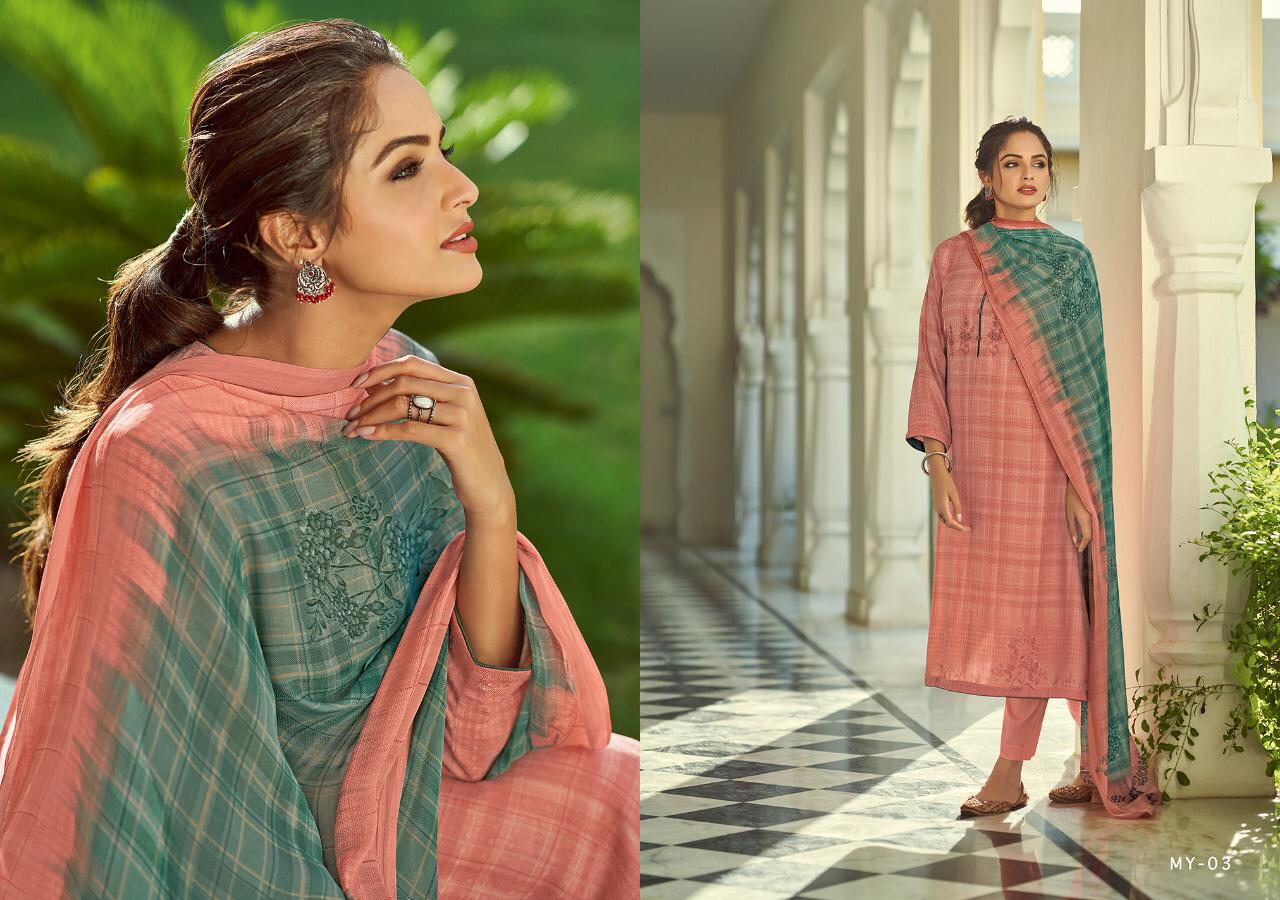 Varsha Fashion Mysha Pashmina Dobby Printed With Work Suit Catalogs Seller