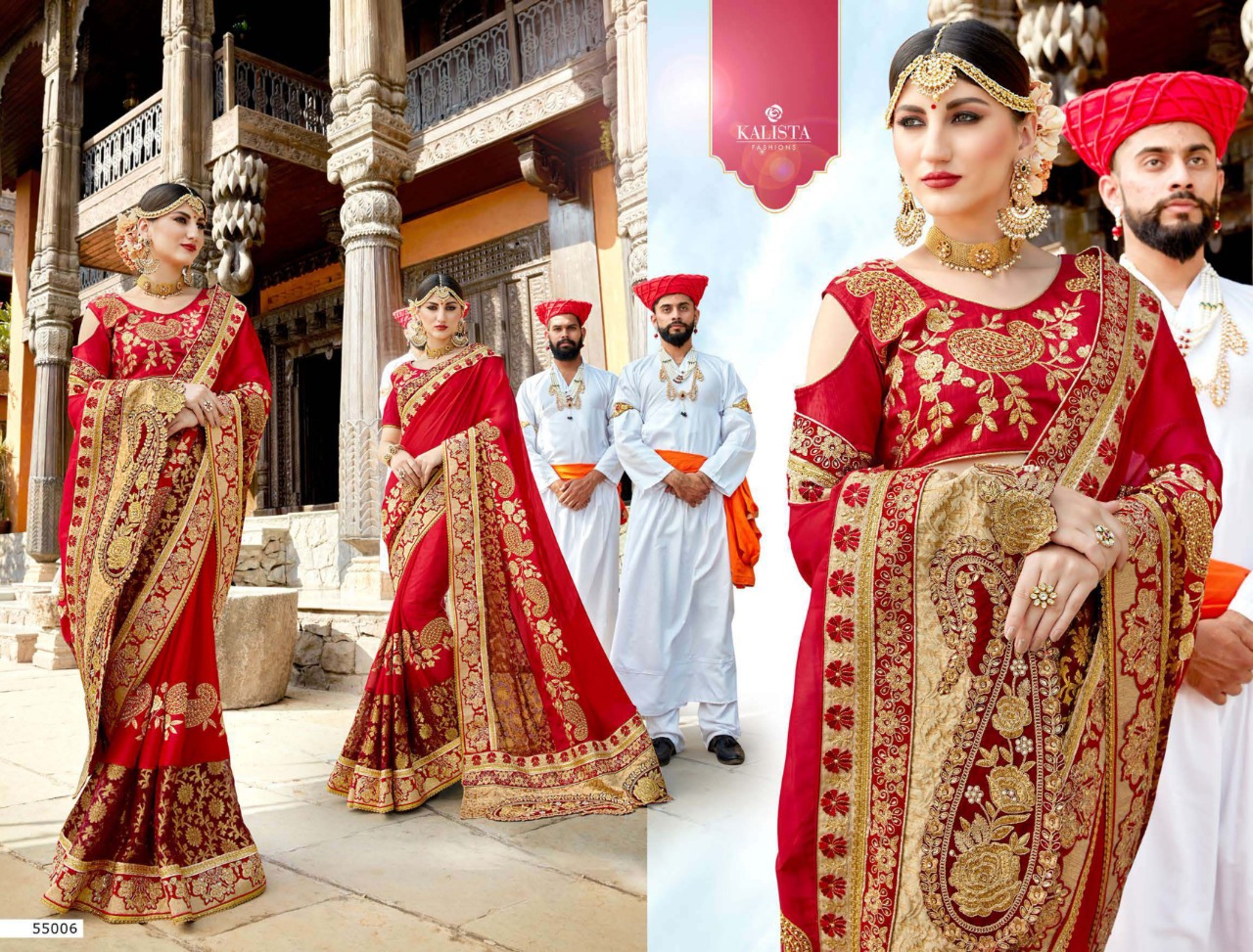 Virasat Hits By Kalista Vichitra Silk Embroidery Party Wear Saree