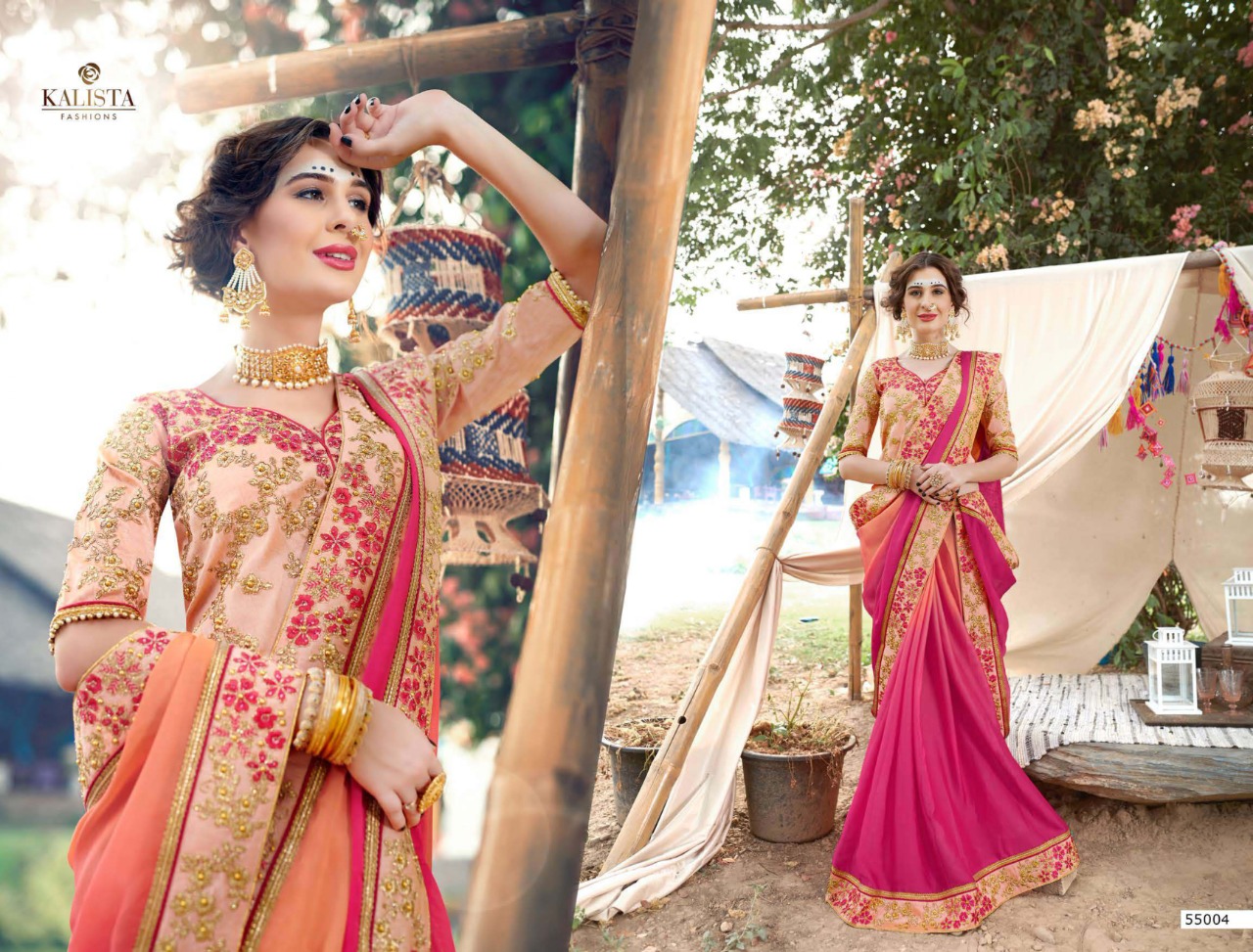 Virasat Hits By Kalista Vichitra Silk Embroidery Party Wear Saree
