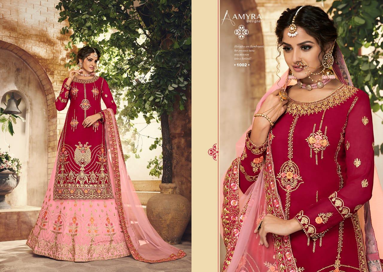 Amyra Designer Bandhan Georgette With Exclusive Embroidery Work Designer Lehenga Style Suits