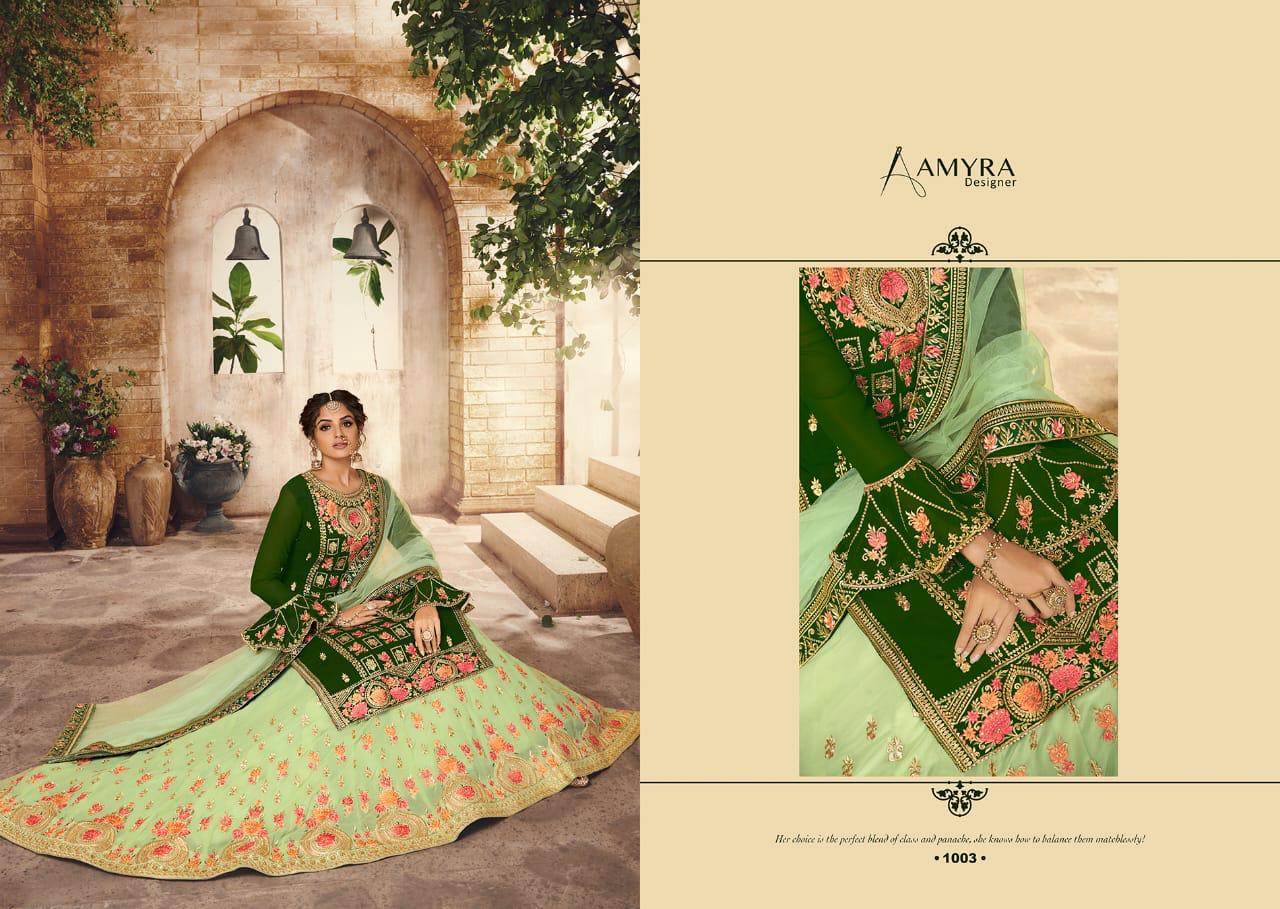 Amyra Designer Bandhan Georgette With Exclusive Embroidery Work Designer Lehenga Style Suits