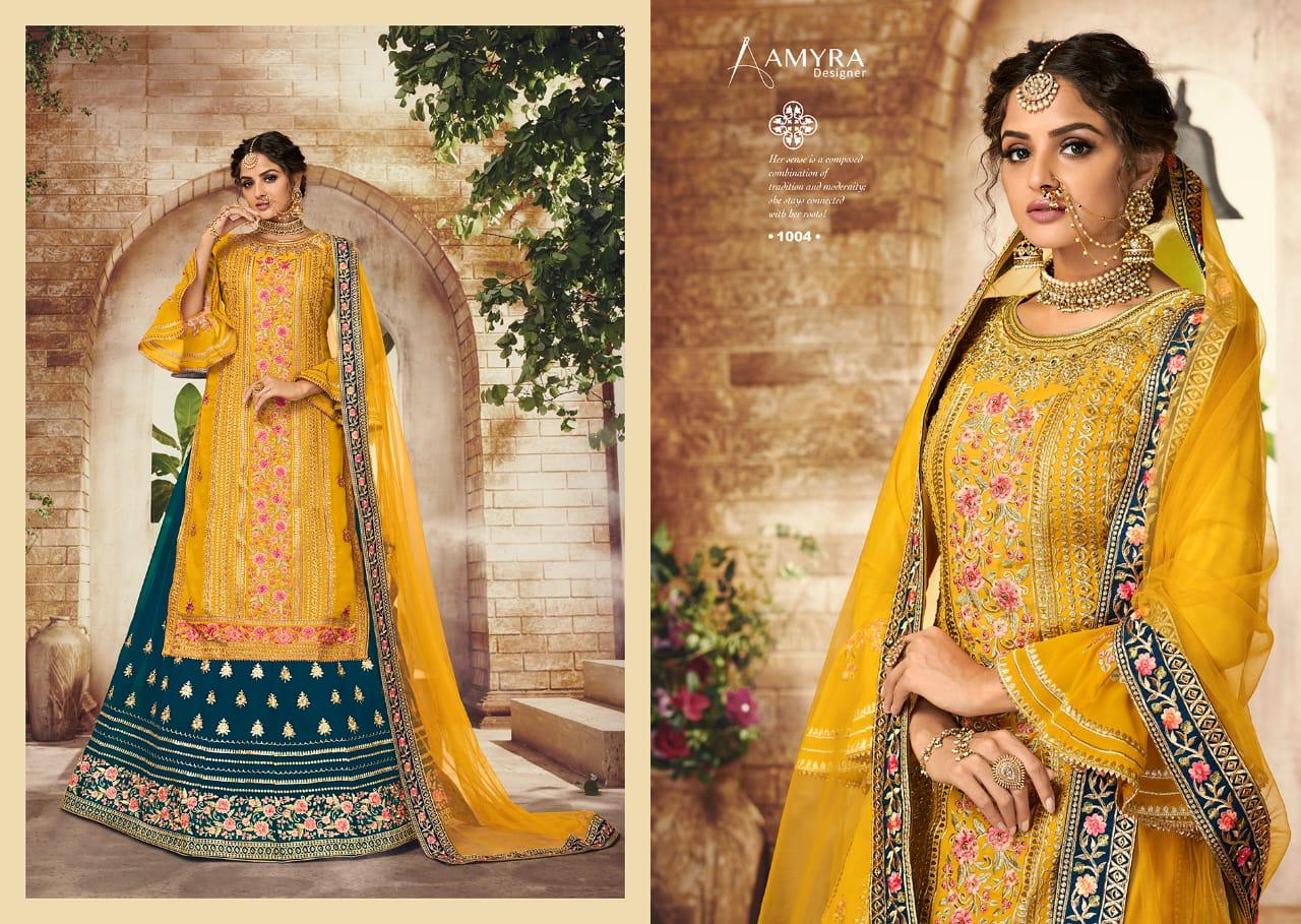 Amyra Designer Bandhan Georgette With Exclusive Embroidery Work Designer Lehenga Style Suits