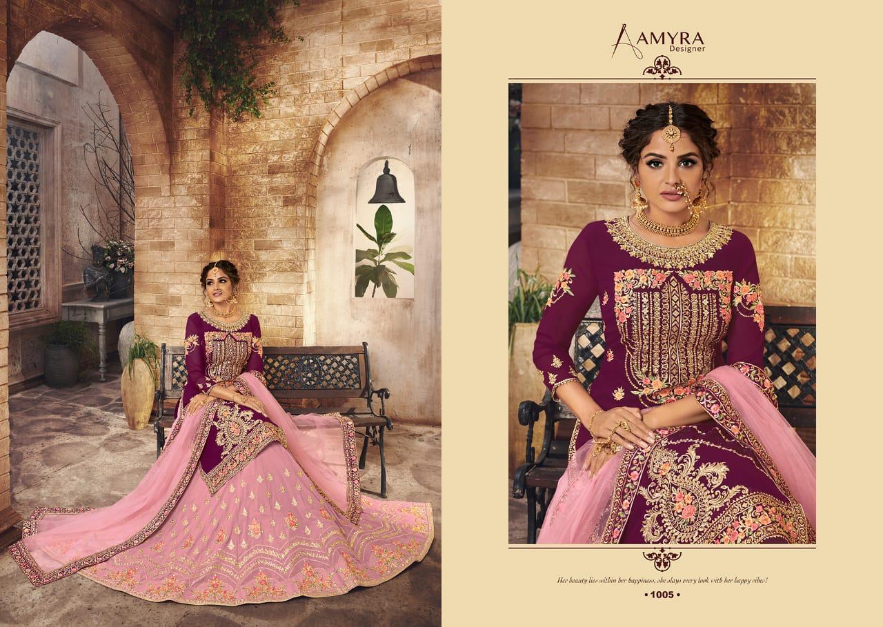Amyra Designer Bandhan Georgette With Exclusive Embroidery Work Designer Lehenga Style Suits