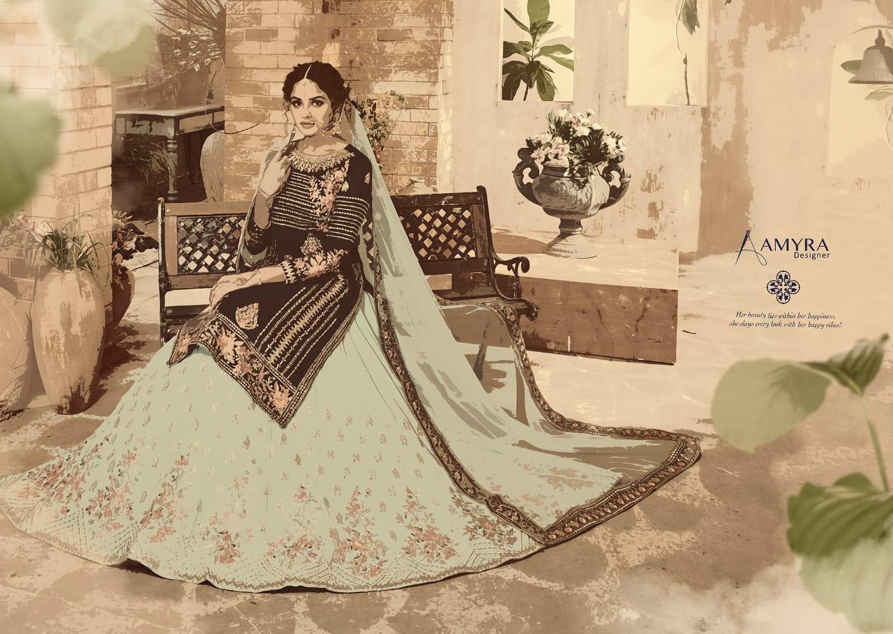 Amyra Designer Bandhan Georgette With Exclusive Embroidery Work Designer Lehenga Style Suits