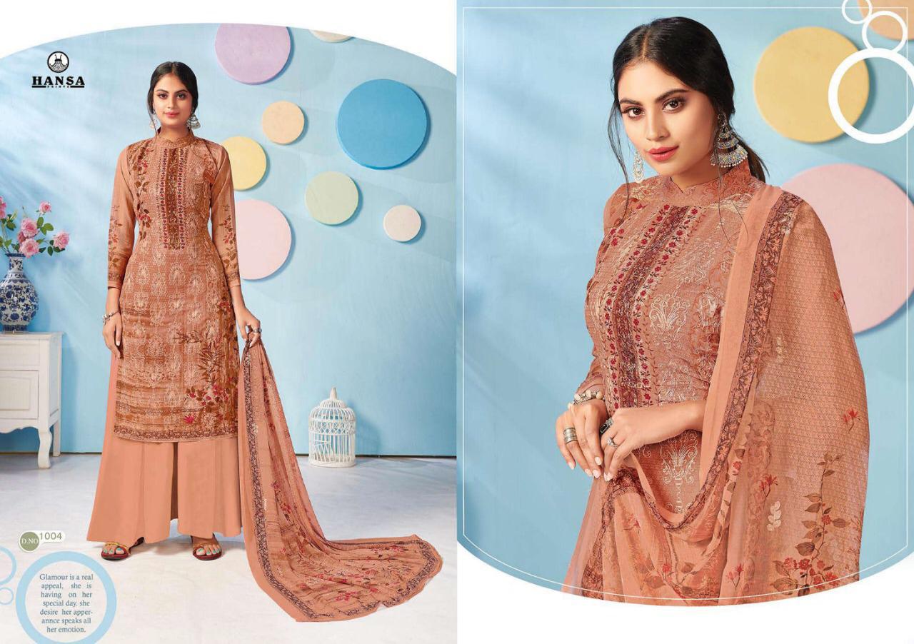 Hansa Present Sonpari Georgette Digital Print With Ari Work Salwar Suit