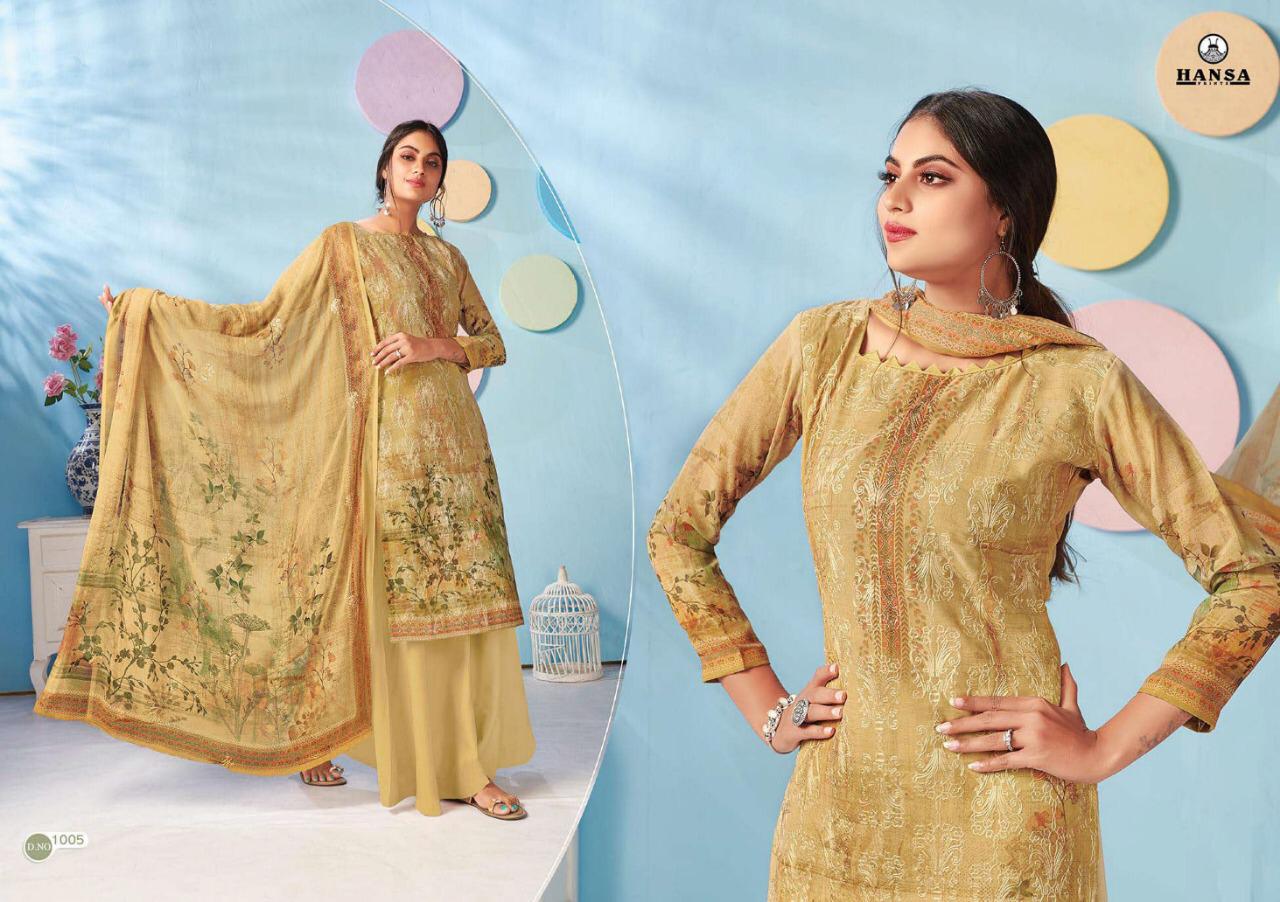 Hansa Present Sonpari Georgette Digital Print With Ari Work Salwar Suit