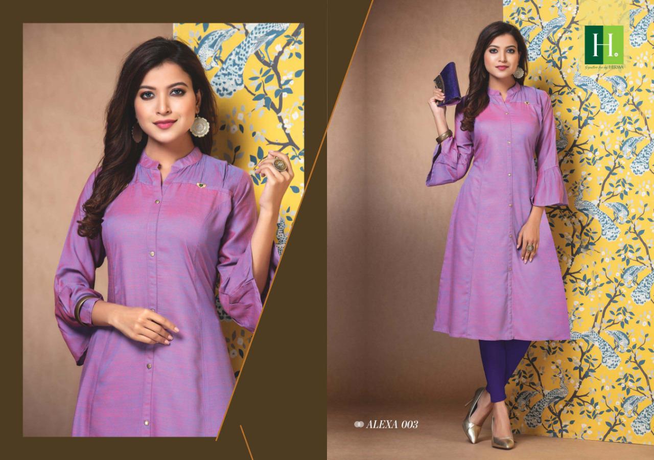 Hirwa Present Alexa Vol 2 Rayon Raw Silk Casual Kurti Online Shopping In Surat