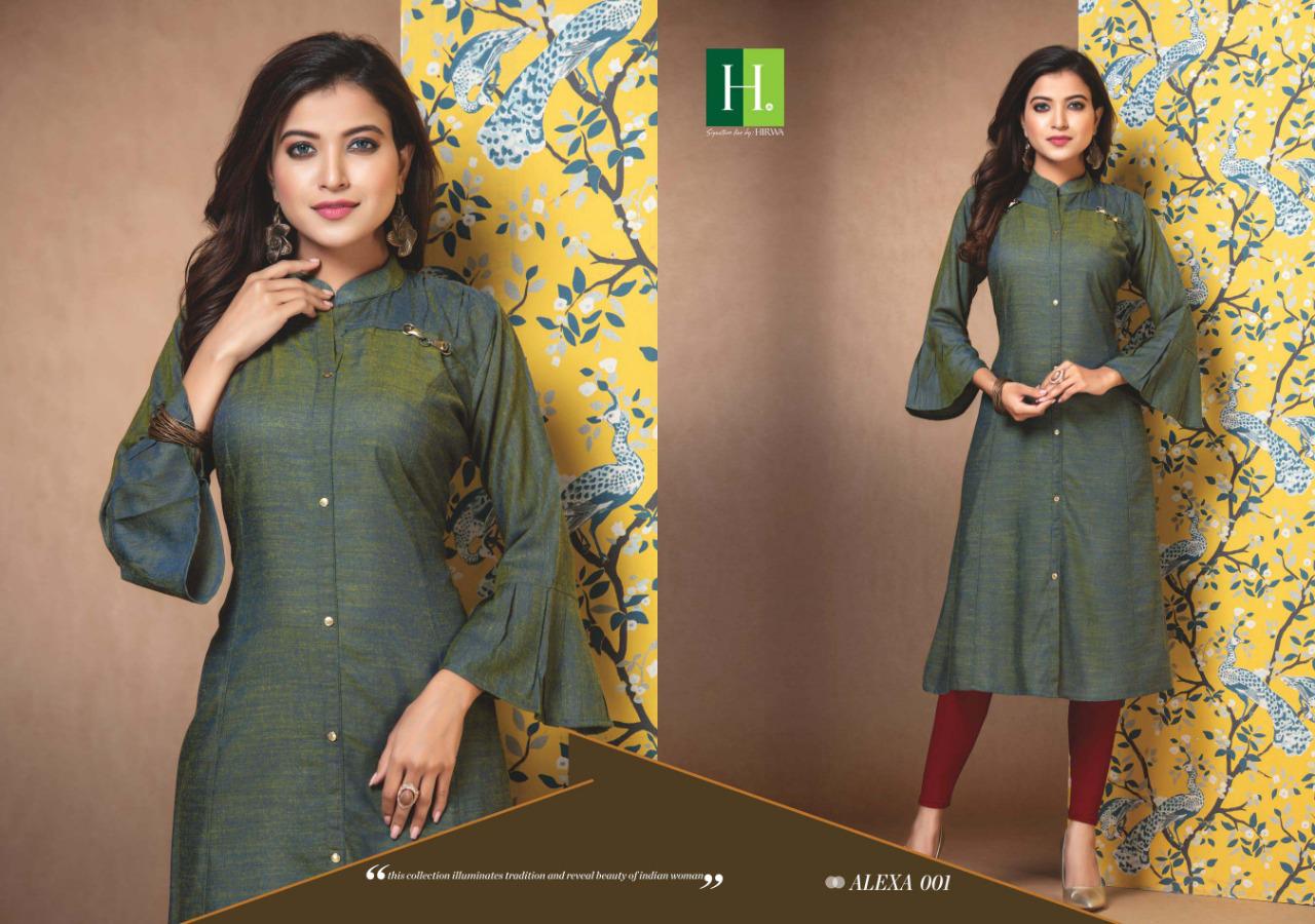 Hirwa Present Alexa Vol 2 Rayon Raw Silk Casual Kurti Online Shopping In Surat