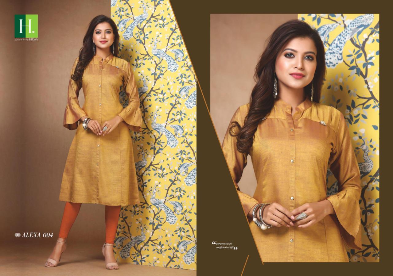 Hirwa Present Alexa Vol 2 Rayon Raw Silk Casual Kurti Online Shopping In Surat