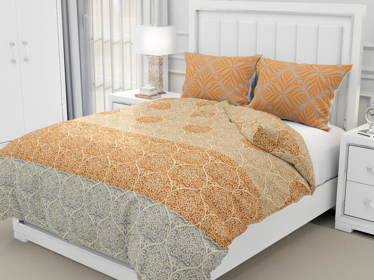 K4u Presents Seven Star King Size Cotton Bedsheet With Matching Pillow Cover