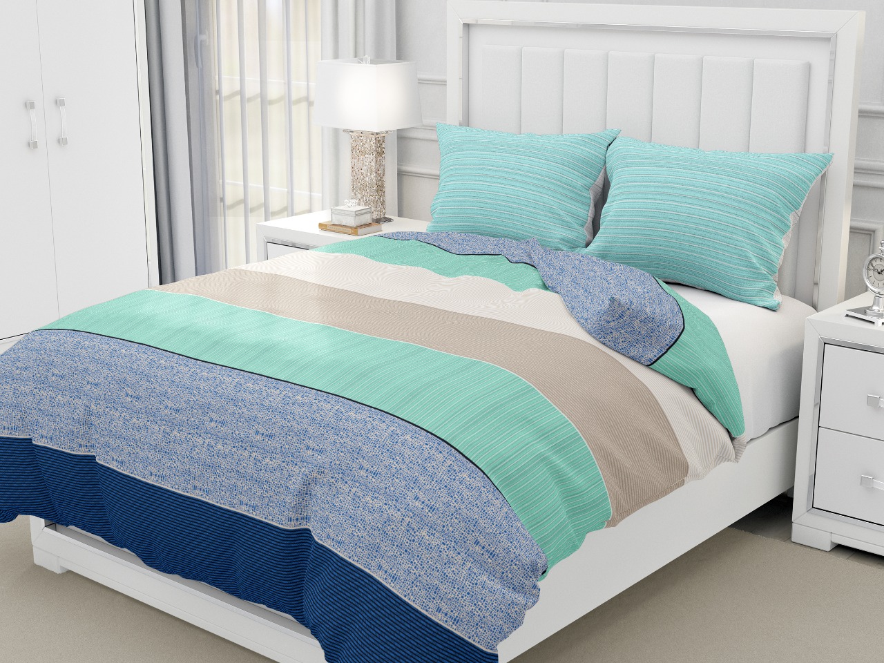 K4u Presents Seven Star King Size Cotton Bedsheet With Matching Pillow Cover