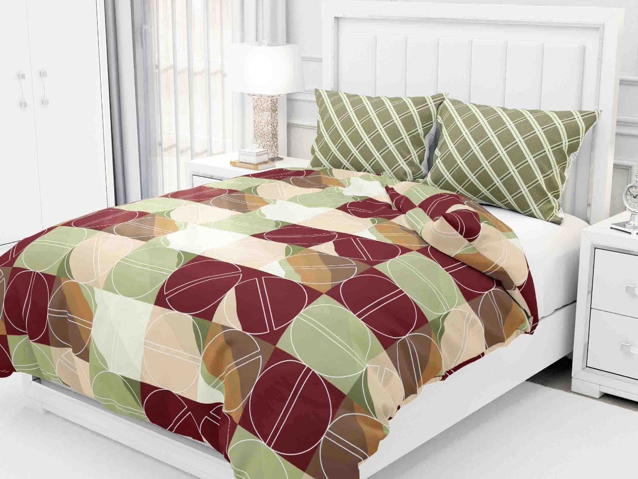 K4u Presents Seven Star King Size Cotton Bedsheet With Matching Pillow Cover