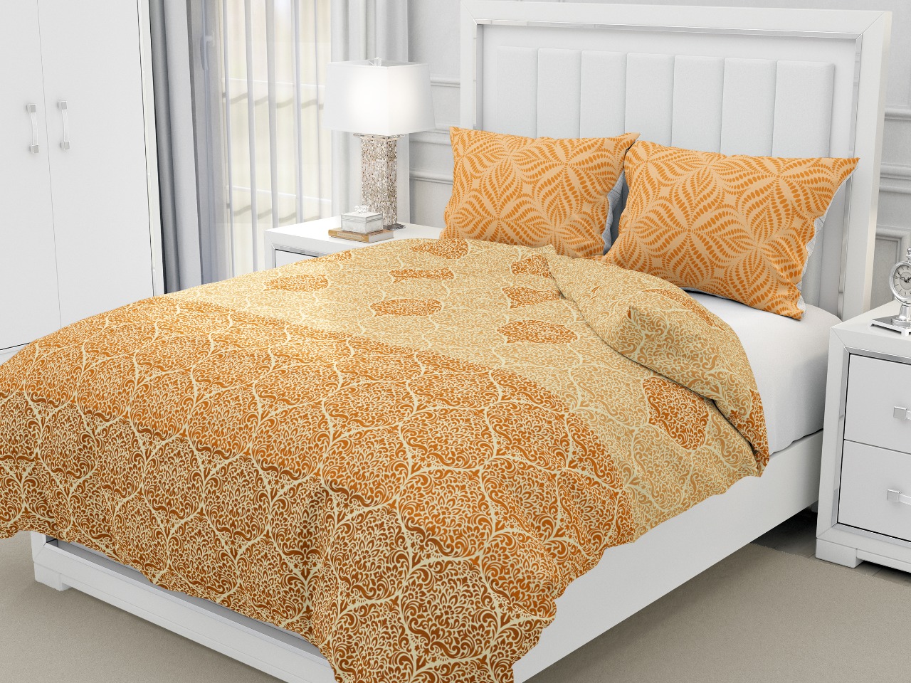 K4u Presents Seven Star King Size Cotton Bedsheet With Matching Pillow Cover