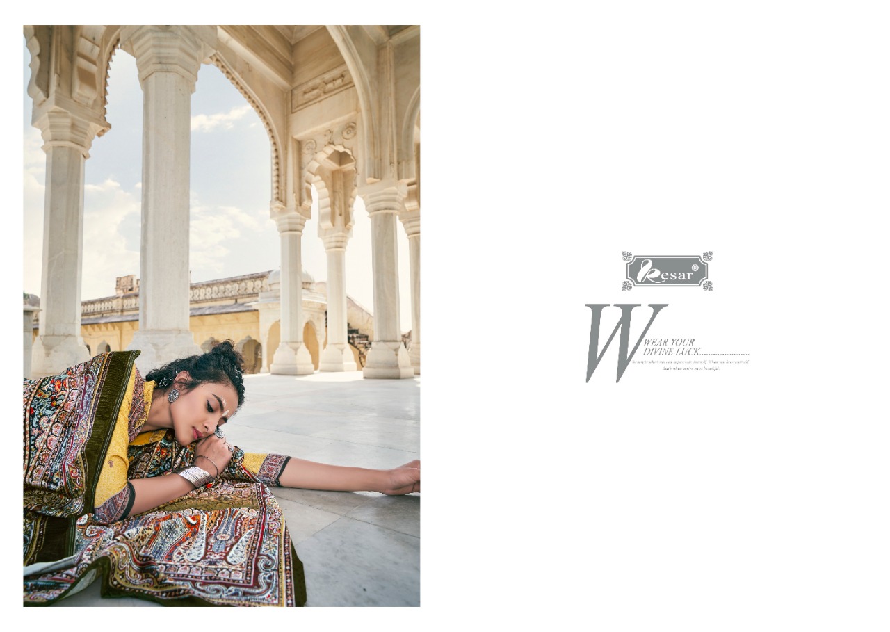 Kesar Presents Hafsha Pure Pashmina Digital Print Winter Collections Suits Catalogs