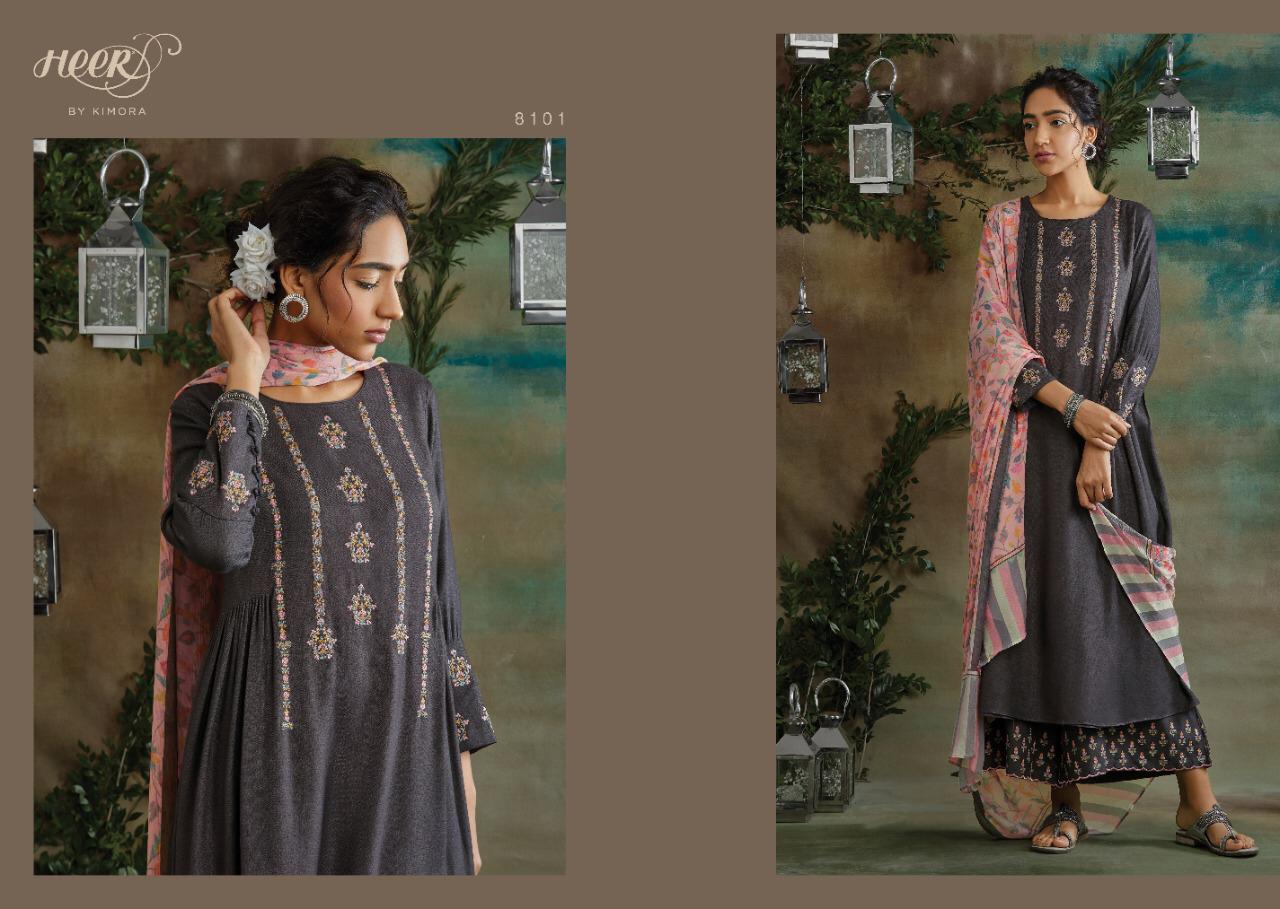 Kimora Present Kani Pashmina With Work Salwar Kameez Wholesaler