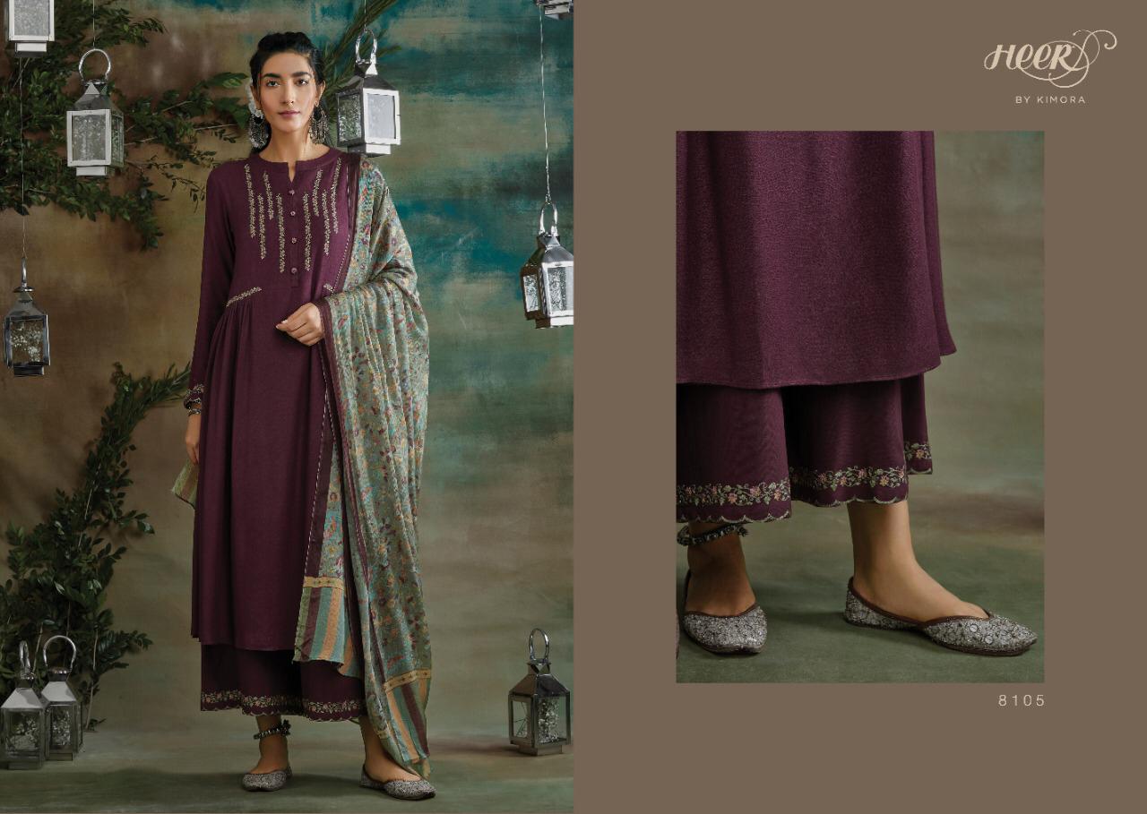 Kimora Present Kani Pashmina With Work Salwar Kameez Wholesaler