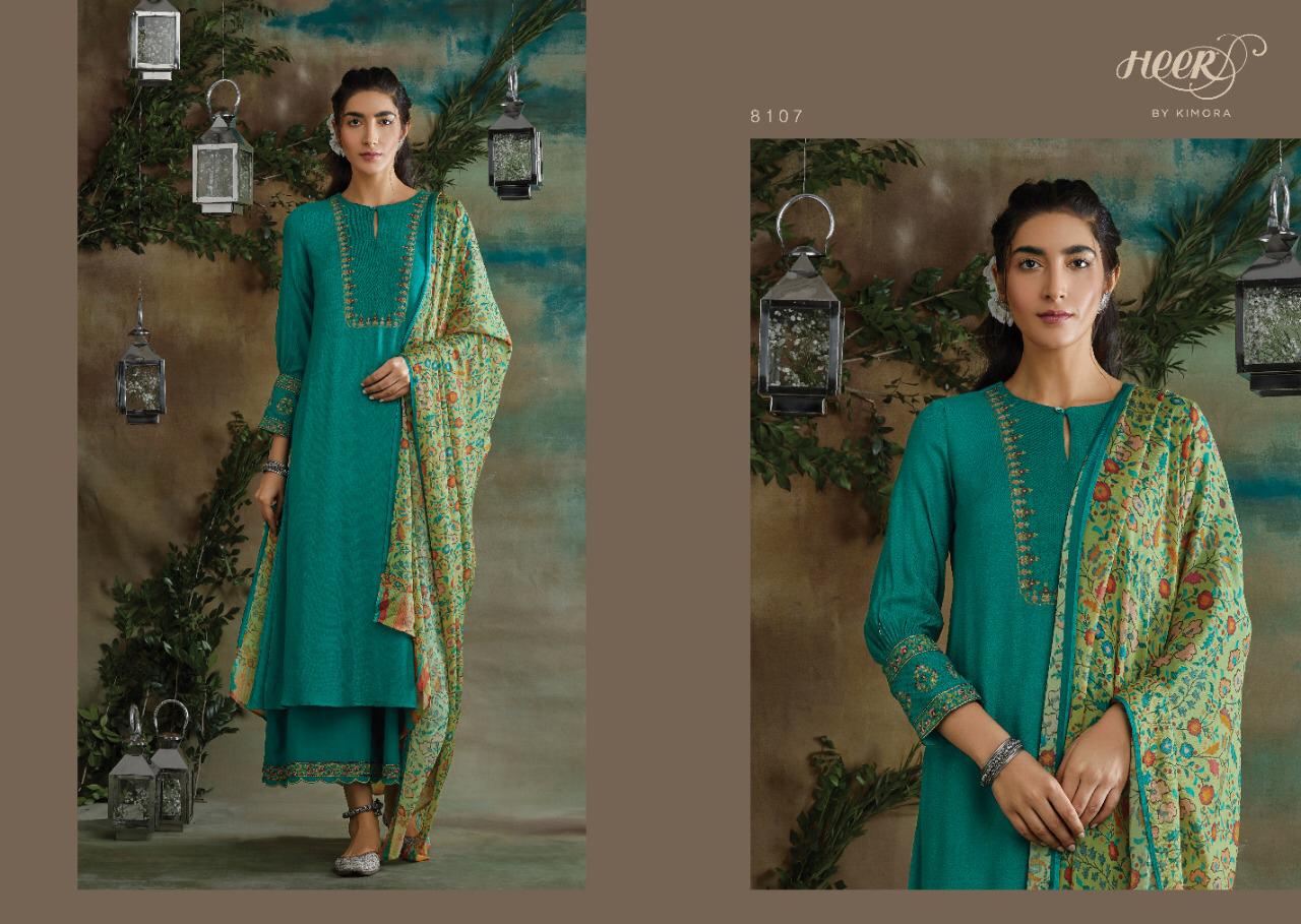 Kimora Present Kani Pashmina With Work Salwar Kameez Wholesaler