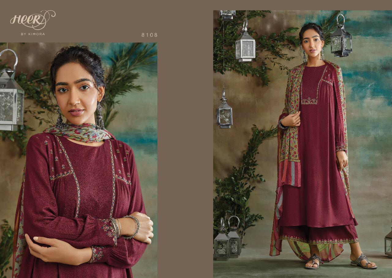 Kimora Present Kani Pashmina With Work Salwar Kameez Wholesaler