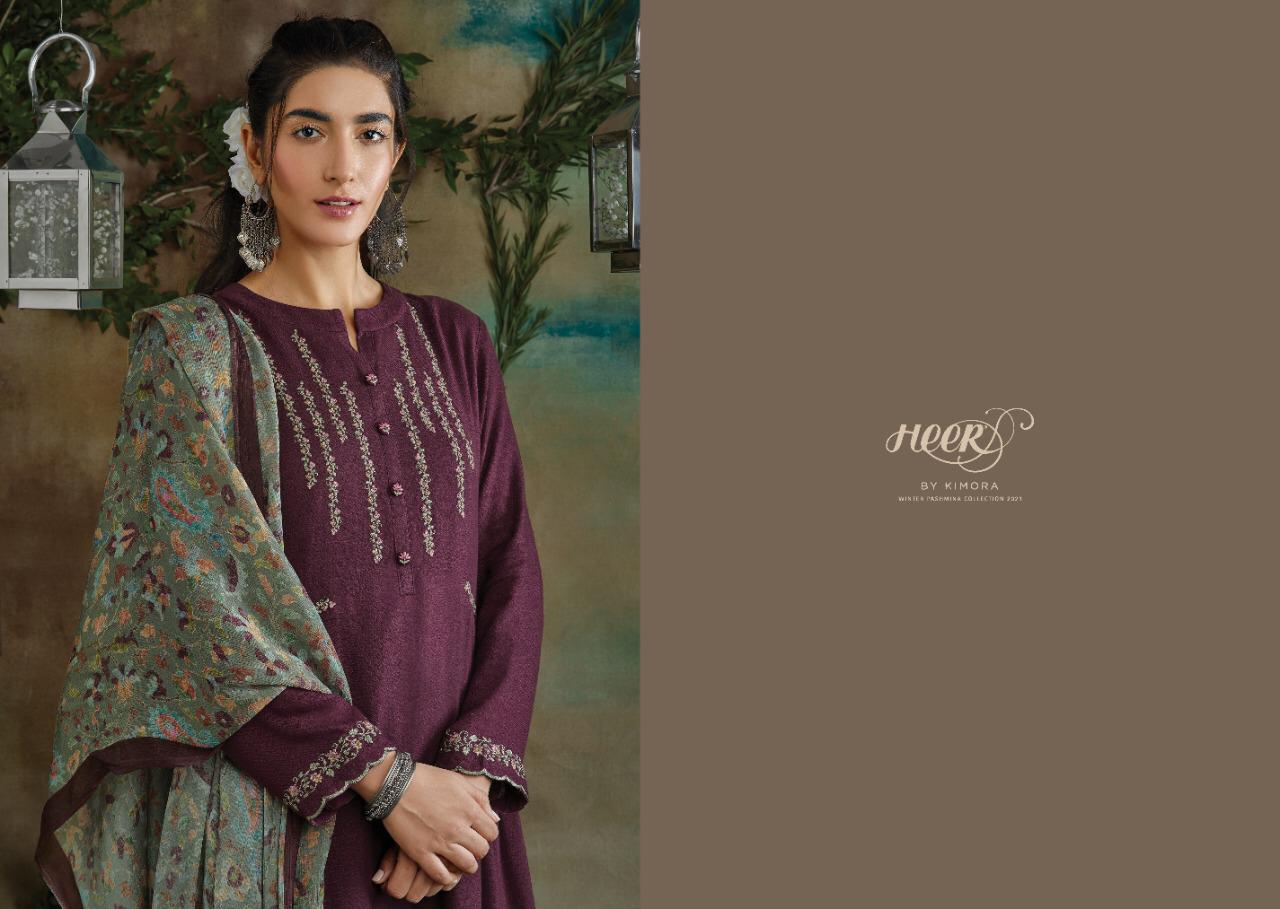 Kimora Present Kani Pashmina With Work Salwar Kameez Wholesaler