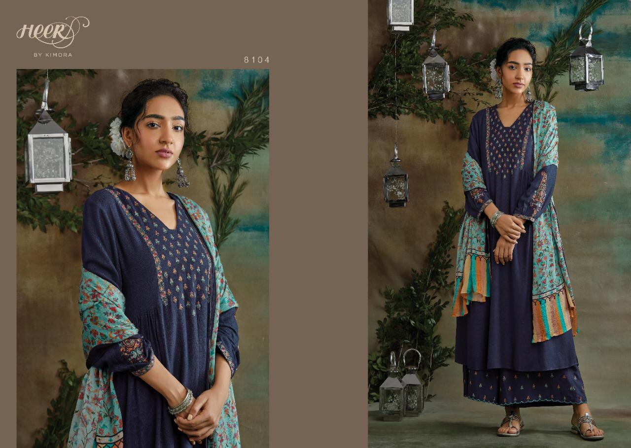 Kimora Present Kani Pashmina With Work Salwar Kameez Wholesaler