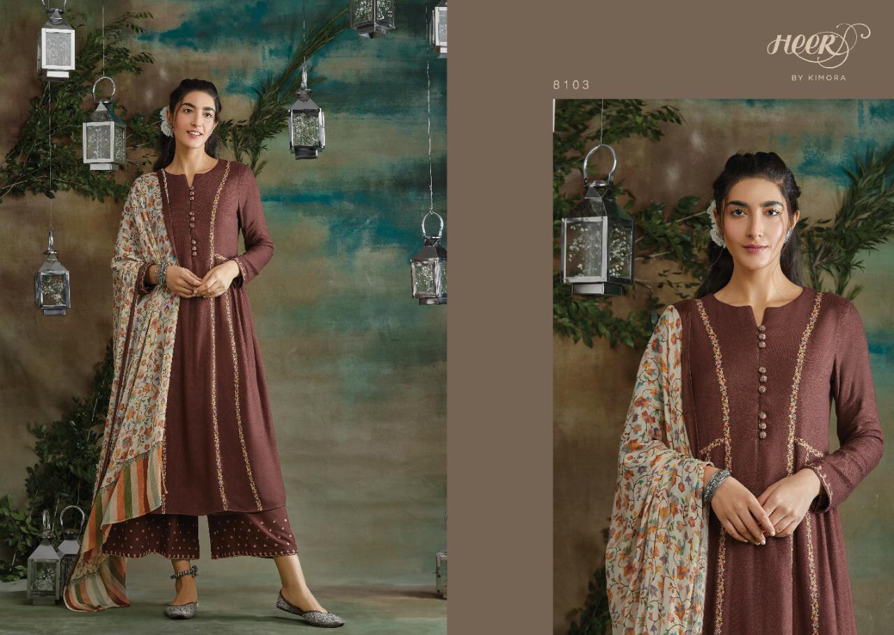 Kimora Present Kani Pashmina With Work Salwar Kameez Wholesaler