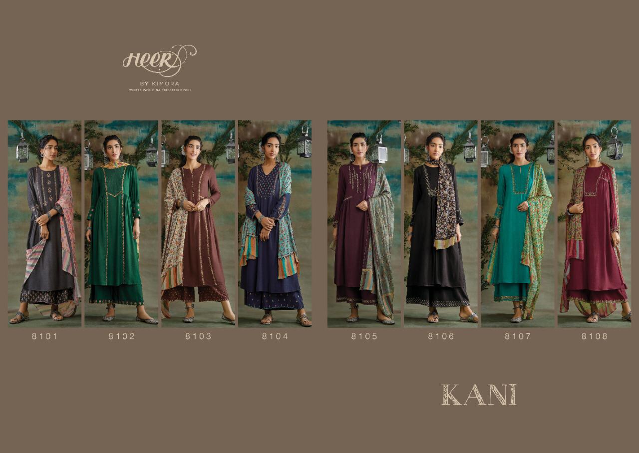 Kimora Present Kani Pashmina With Work Salwar Kameez Wholesaler